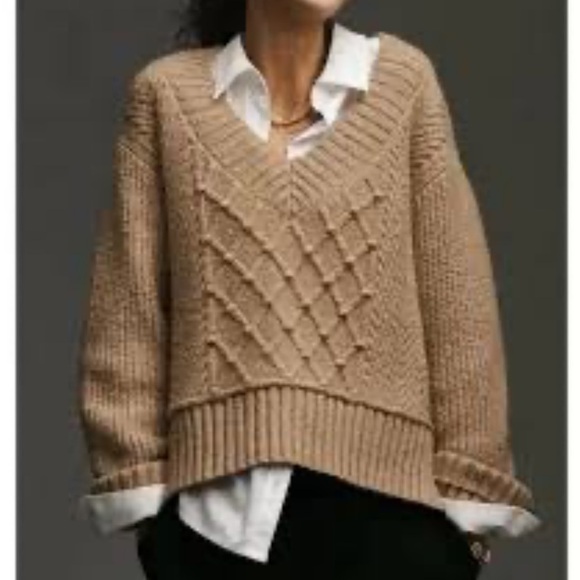 Anthropologie The Tillie V-Neck Pullover Sweater by Maeve - Picture 2 of 10